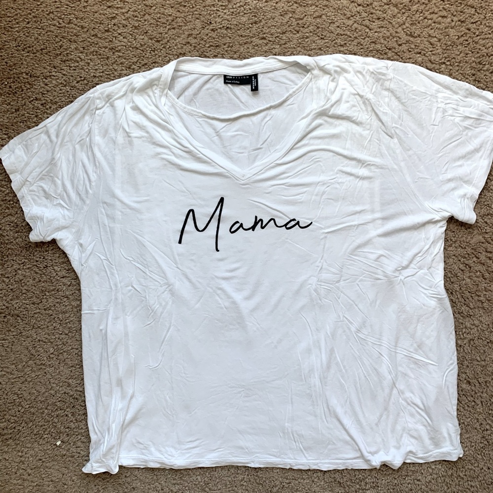 ASOS maternity/nursing top Mama in white size 14